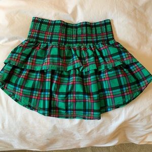 Green plaid bubble skirt